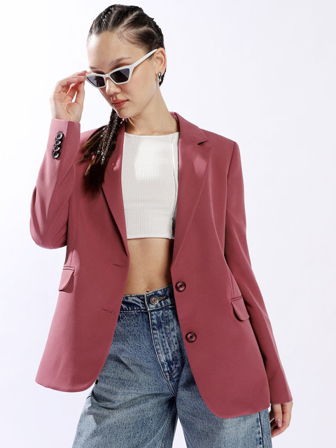 Hubberholme Oversized Notched Lapel Single Breasted Blazer