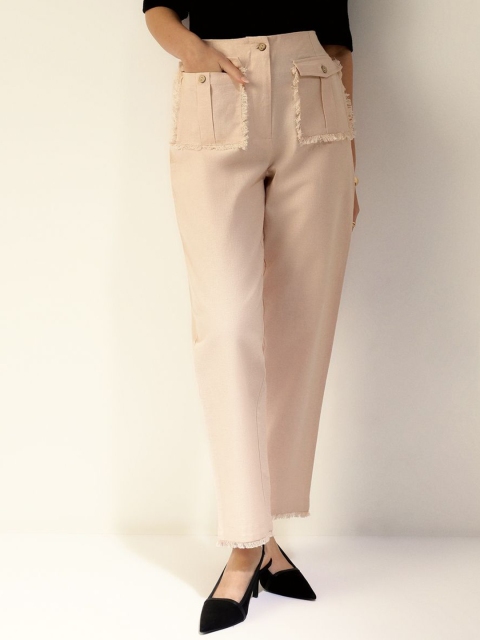 H&M Women Cotton Regular Trousers