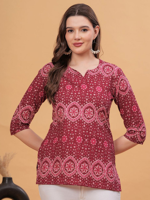 k d fab Women Ethnic Motifs Printed Pure Cotton Kurti