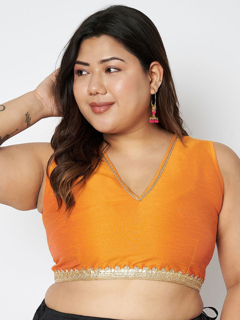 studio rasa Plus Size Dupion Embellished Blouse