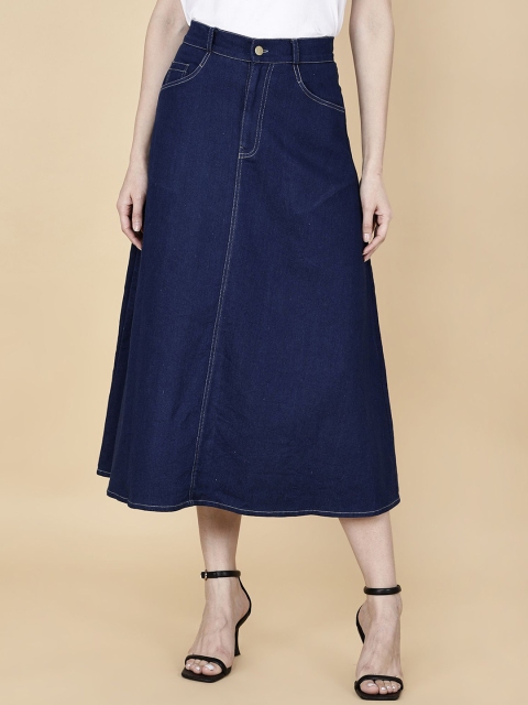 Codaisy Women Denim A-Line Maxi Skirt
