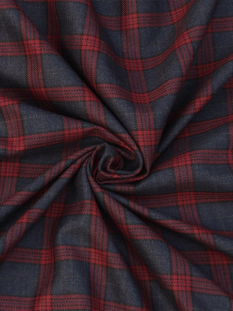 Bigreams Men Unstitched Checked Suit Clothing Fabric - Image 3