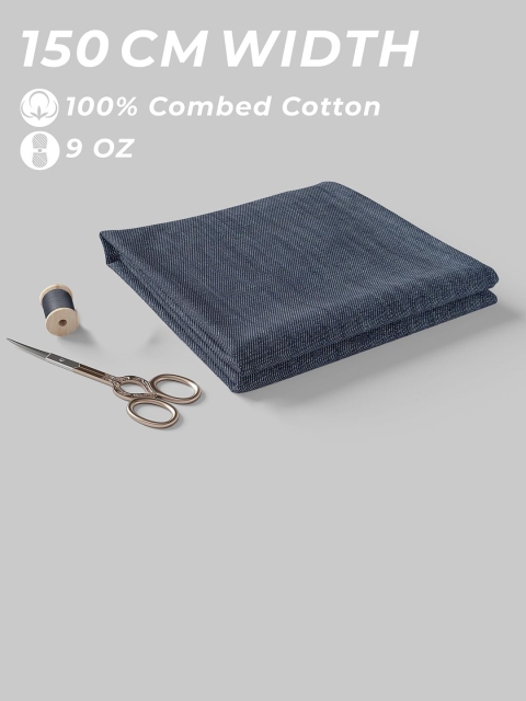 Bigreams Men Pure Cotton Denim Shirt Fabric - Image 6