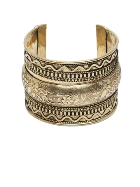 Sangria Gold-Plated Oxidized Cuff Bracelet