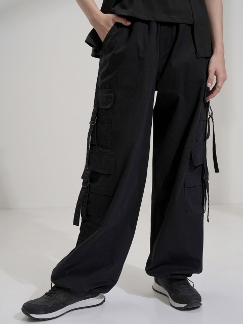 Street By Tokyo Talkies Women Straight Fit Cargos Trousers