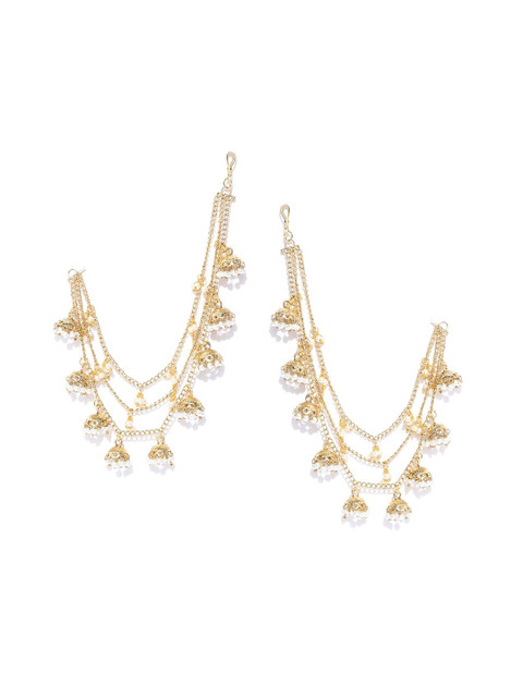 YouBella Gold-Plated Artificial Beads Beaded Contemporary Ear Chains
