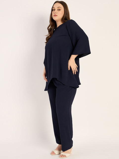 FEMMELLA Plus Size Round Neck Tunic & Trousers - Image 3