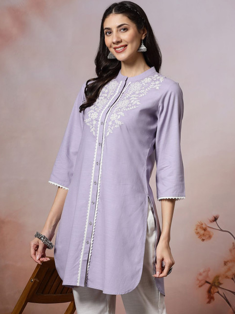 Nayam By Lakshita Women Floral Embroidered Regular Thread Work Co-Ord Set - Image 4