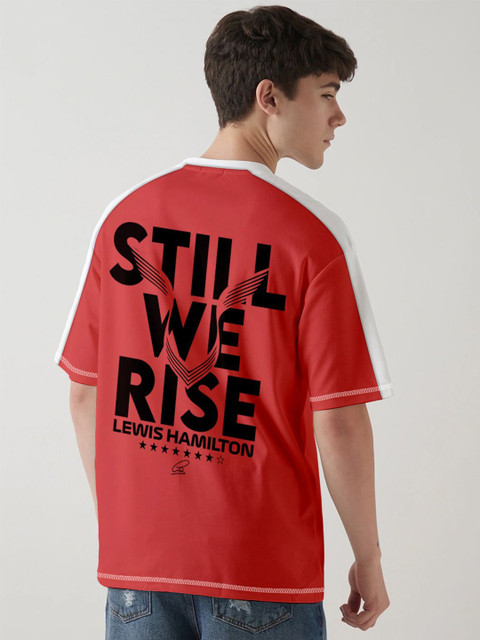 Crazymonk Men Printed Raw Edge T-shirt