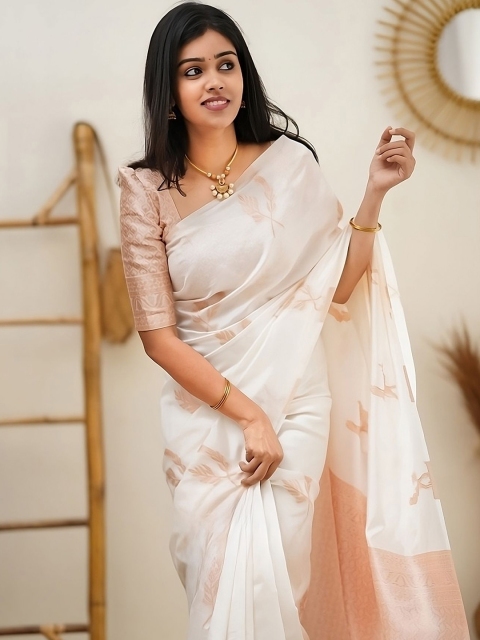 Moda Rapido Woven Design Zari Silk Blend Banarasi Saree