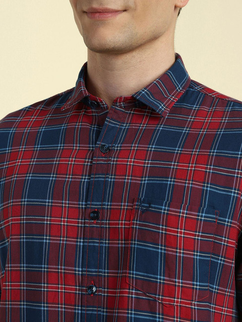 Allen Solly Men Tartan Checks Opaque Checked Casual Shirt - Image 2