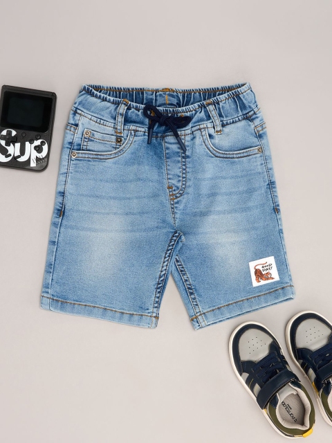 Pantaloons Junior Boys Printed Denim Shorts