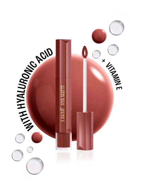 Lakme 9to5 Hya Matte Liquid Lipstick With Hyluronic Acid + Vit E 5.3ml - Vacation Nude H01