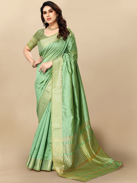 Moda Rapido Woven Design Zari Silk Blend Kanjeevaram Saree