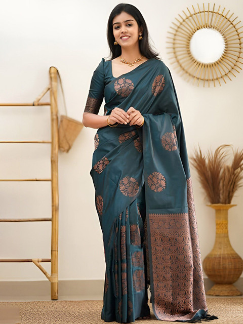 Moda Rapido Woven Design Zari Silk Blend Banarasi Saree