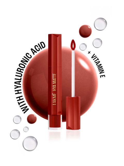 Lakme 9to5 Hya Matte Liquid Lipstick with Vitamin E 5.3ml - Boss Lady Brick H06