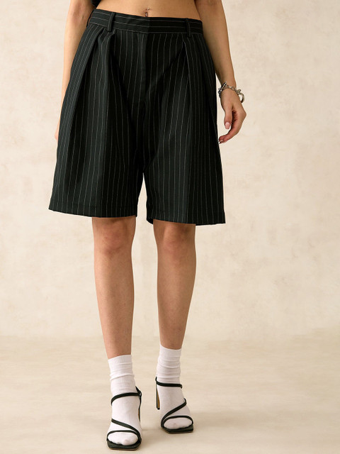 Virgio Women Striped High-Rise Outdoor with Technology Shorts