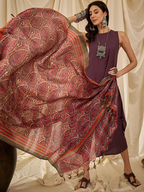 InWeave Women Regular Kurti with Palazzos & With Dupatta