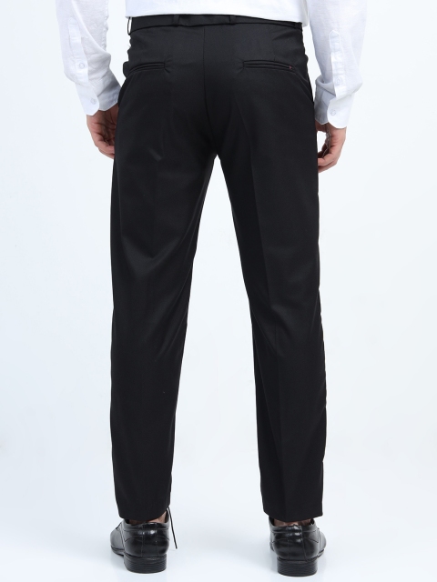 U.S. PITCHERS Men Smart Tapered Fit Low-Rise Trousers - Image 4