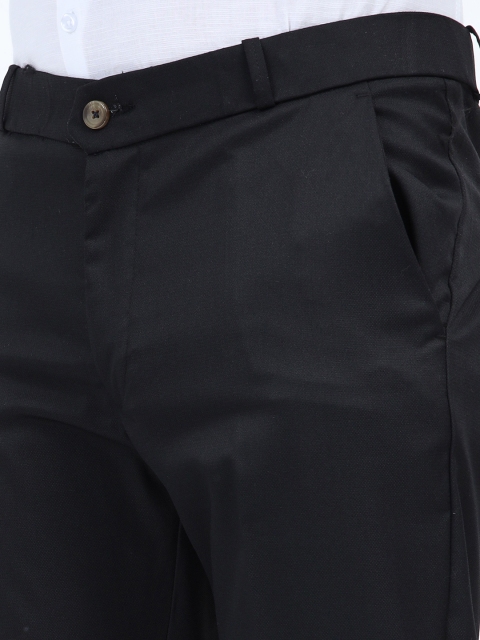 U.S. PITCHERS Men Smart Tapered Fit Low-Rise Trousers - Image 6