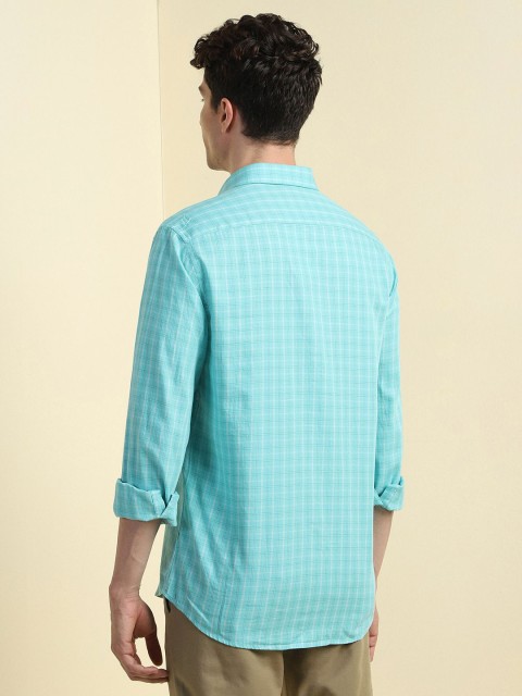 Allen Solly Men Slim Fit Checked Casual Shirt - Image 4