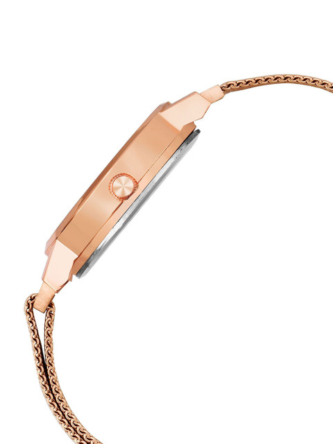 LOUIS DEVIN Women Brass Dial & Straps Analogue Watch LD-RG162-BLK - Image 2