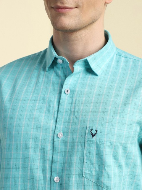 Allen Solly Men Slim Fit Checked Casual Shirt - Image 2