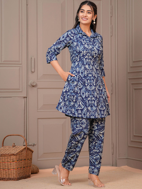 Nayo Women Printed 2 Piece Cotton Co Ord Set - Image 3