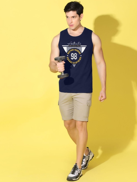 WOOSTRO Printed Gym Innerwear Vest VWS26 98 NAVY - Image 6