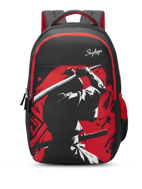 Skybags Kyro 02 Katana Red Black School Backpack