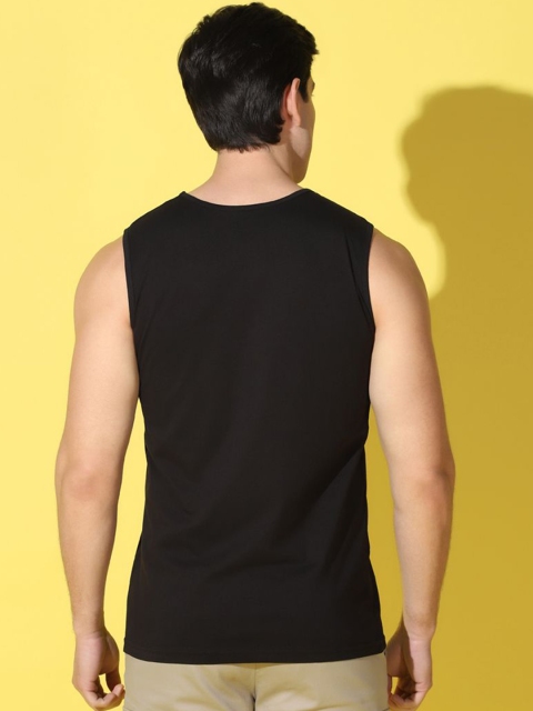 WOOSTRO Printed Gym Innerwear Vest VWS26 98 BLACK - Image 5