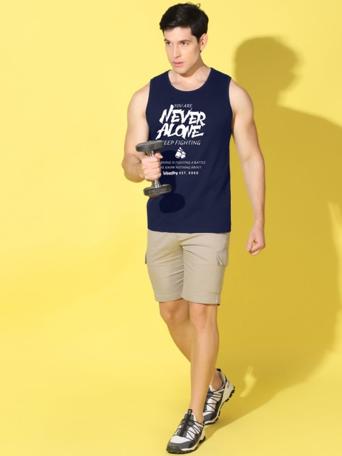 WOOSTRO Printed Gym Innerwear Vest VWS26 ALONE NAVY - Image 6