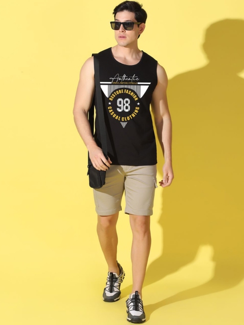 WOOSTRO Printed Gym Innerwear Vest VWS26 98 BLACK - Image 6