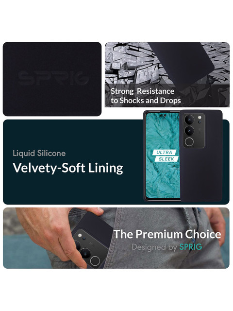 SPRIG Vivo V29 Liquid Silicone Back Cover - Image 2