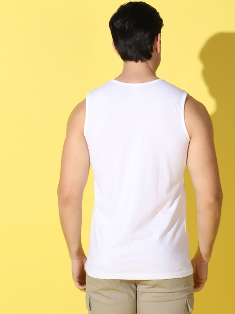 WOOSTRO Printed Gym Innerwear Vest VWS26 98 WHITE - Image 4