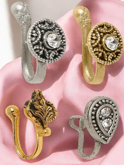 OOMPH Artificial Stones and Beads Stud Nosepin