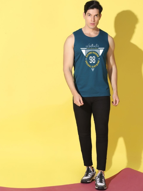 WOOSTRO Printed Gym Innerwear Vest VWS26 98 PEACOCK - Image 5