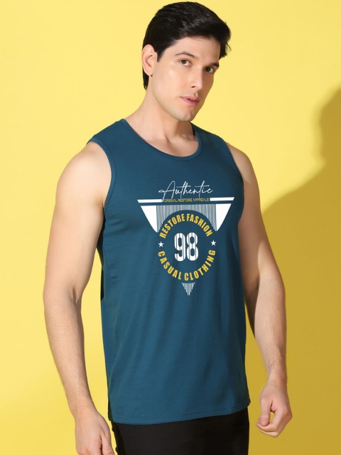 WOOSTRO Printed Gym Innerwear Vest VWS26 98 PEACOCK - Image 3