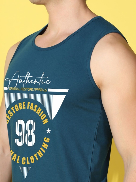 WOOSTRO Printed Gym Innerwear Vest VWS26 98 PEACOCK - Image 2