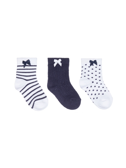 mothercare Girls Pack Of 3 Printed Cotton Ankle Length Socks