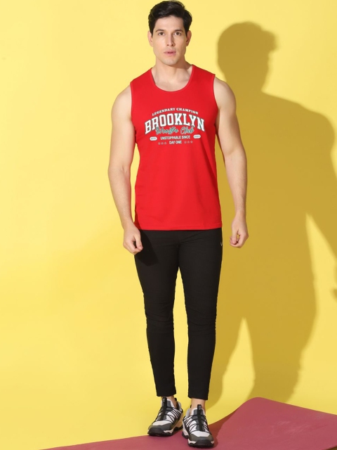WOOSTRO Printed Gym Innerwear Vest VWS26 BKLN RED - Image 4