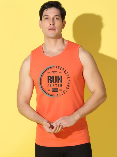 WOOSTRO Printed Gym Innerwear Vest VWS26 RUN ORANGE