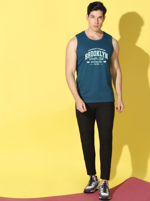 WOOSTRO Printed Gym Innerwear Vest VWS26 BKLN PEACOCK - Image 4