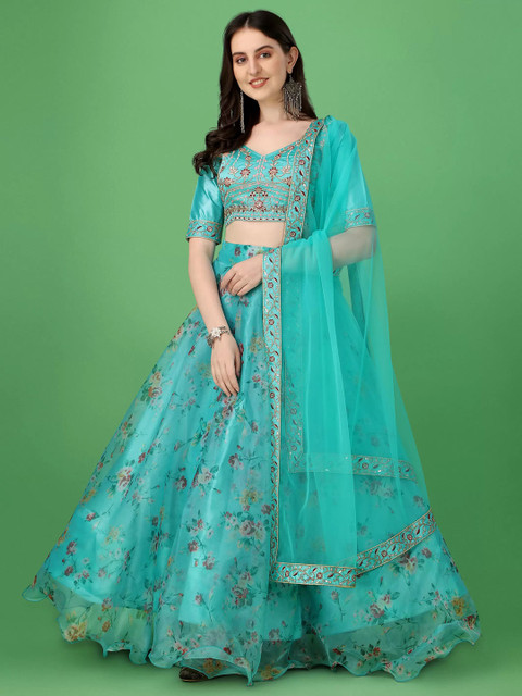 Piludi Embroidered Semi-Stitched Lehenga & Unstitched Blouse With Dupatta