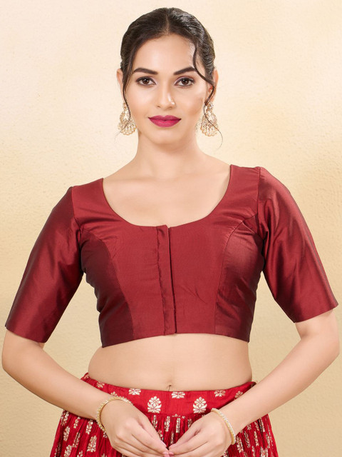 VAMAS - THE DESIGNER BLOUSES Women Round Neck Padded Saree Blouse