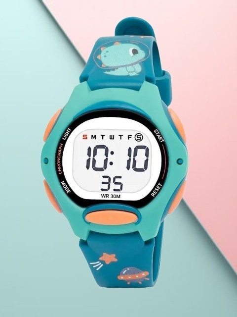 Otage Unisex Kids Dial & Textured Straps Digital Watch - 8207LK