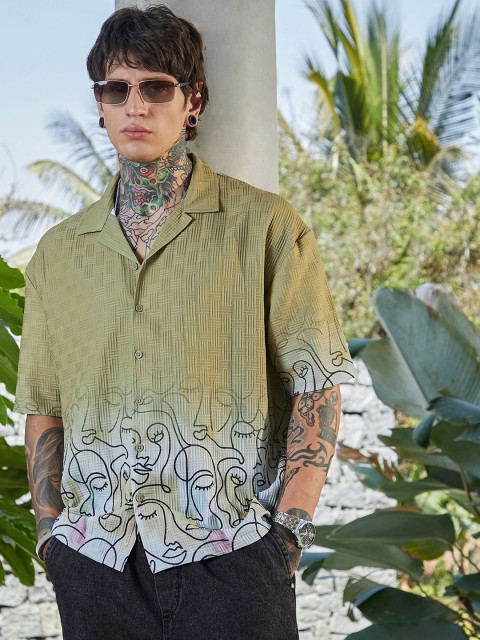 Campus Sutra Men Classic Opaque Printed Casual Shirt