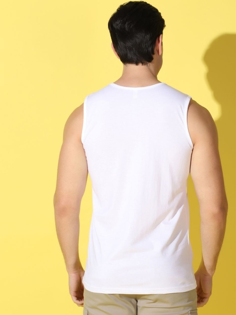 WOOSTRO Printed Gym Innerwear Vest VWS26 ALONE WHITE - Image 4