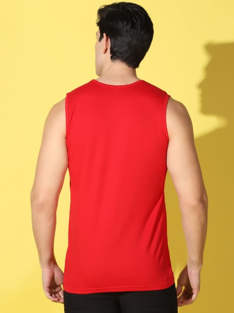 WOOSTRO Printed Gym Innerwear Vest VWS26 BKLN RED - Image 3
