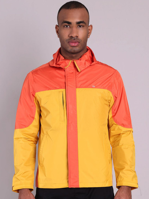 HOUSE OF VEDAS Color Blocked Waterproof Hooded Rain Jacket